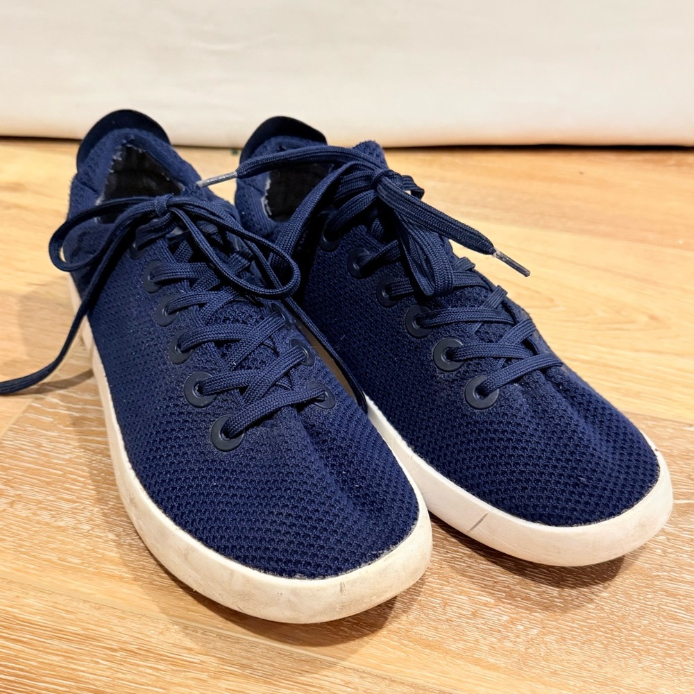 Allbirds Tree Pipers Mens Size 12 Navy Blue Wool Running Sneakers Shoes